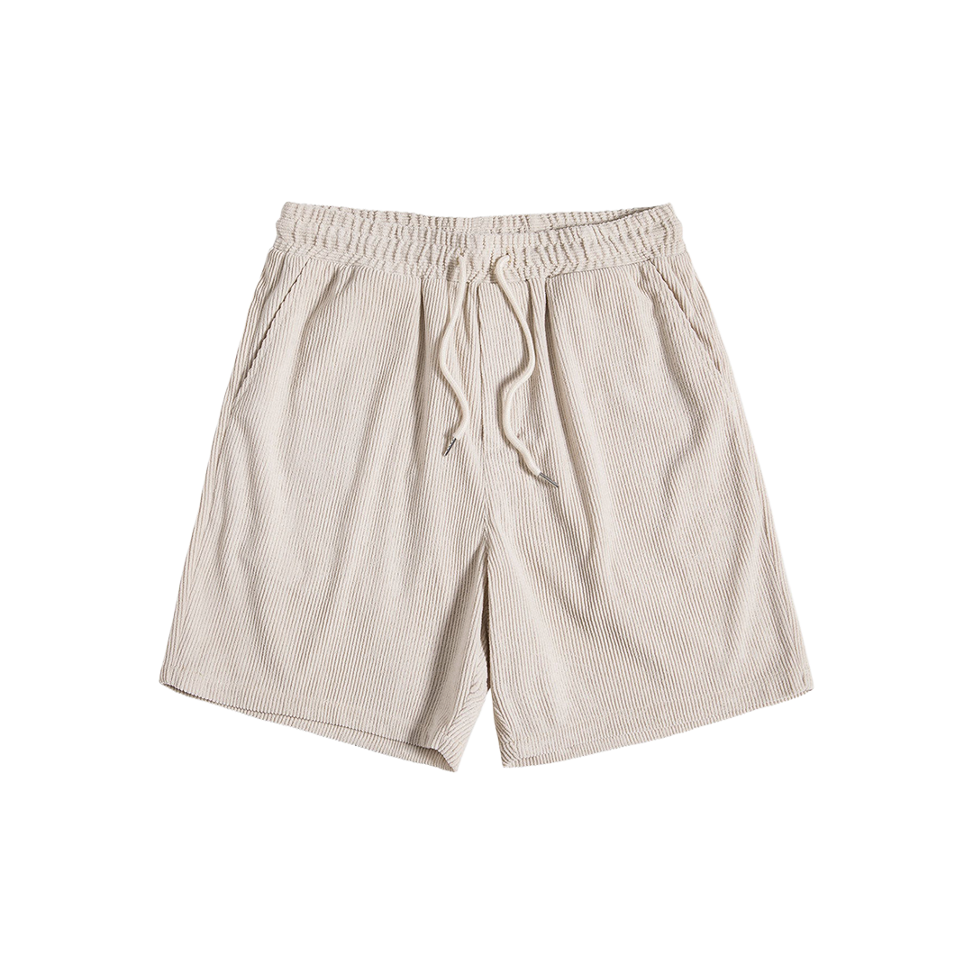 Short-Sleeved Corduroy Button Up Shirt & Shorts